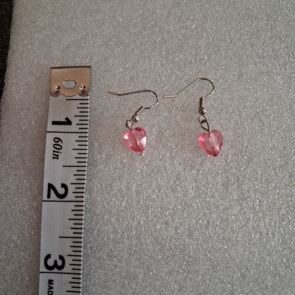 Pink Heart Earrings